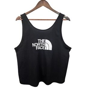 The North Face Womens Black Mesh Tank Top Logo XL Athleisure Athletic